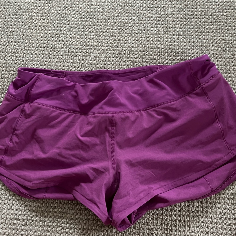purple lululemon shorts
